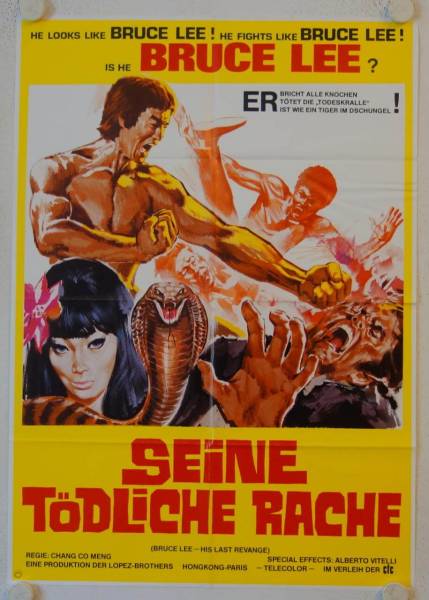 Bruce Lee - Seine tödliche Rache originales deutsches Filmplakat